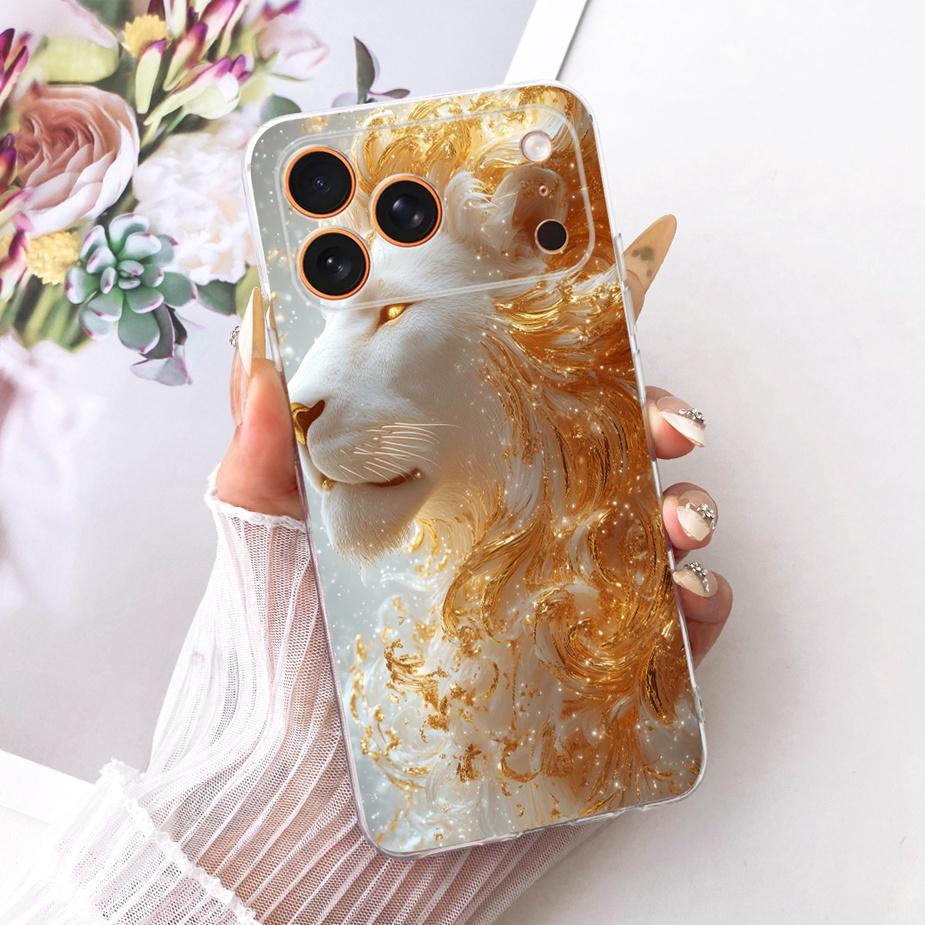 For Apple iPhone 17 Pro Max Case Luxury Flowers New Painted Cover Clear Silicone Case For iPhone 17 Air iPhone17 Pro Soft Fundas