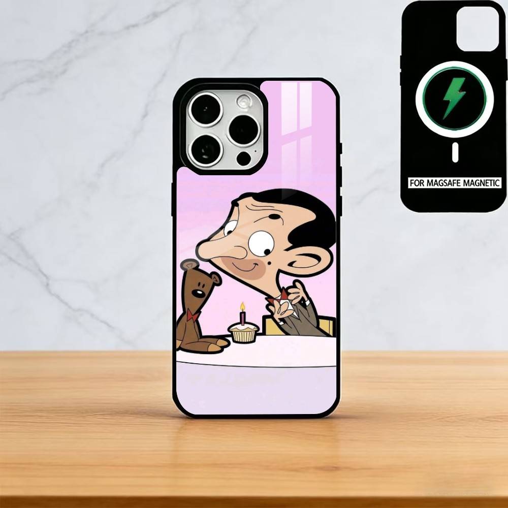 

Funny Mr B- BeanS Phone Case For iPhone17,16,15,14,13,12,11 Plus,Pro Magnetic with Magsafe Wireless Charging iPhone13