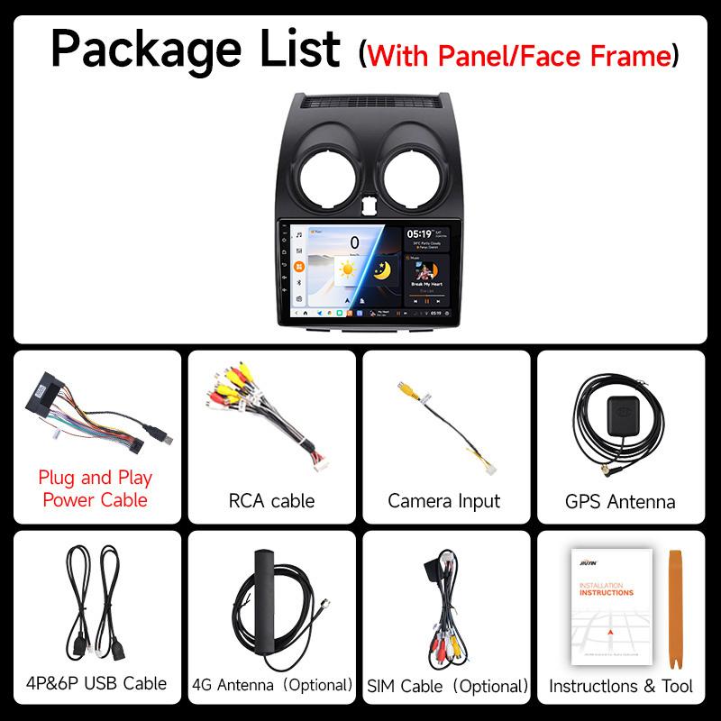 JIUYIN AI Voice 2 Din Android 13 Auto Radio For Nissan Qashqai J10 2006 - 2013 Carplay 4G Car Multimedia GPS 2din Autoradio