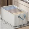 Home Storage Organizer With Foldable Fabric Bin For Clothing And Accessories