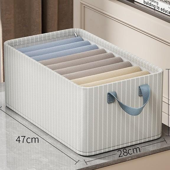Home Storage Organizer With Foldable Fabric Bin For Clothing And Accessories