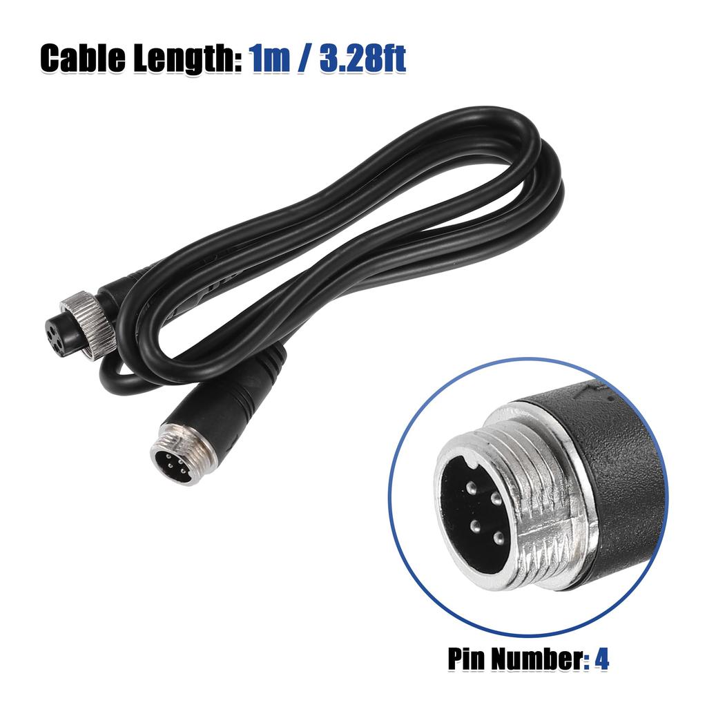 uxcell Backup Camera Cable 4 Pin 1M