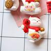 Lucky Cat Ornament Waving Arm Fortune Cat PVC Animal Figurine for Home Decoration 8Pcs In Set 8Pcs
