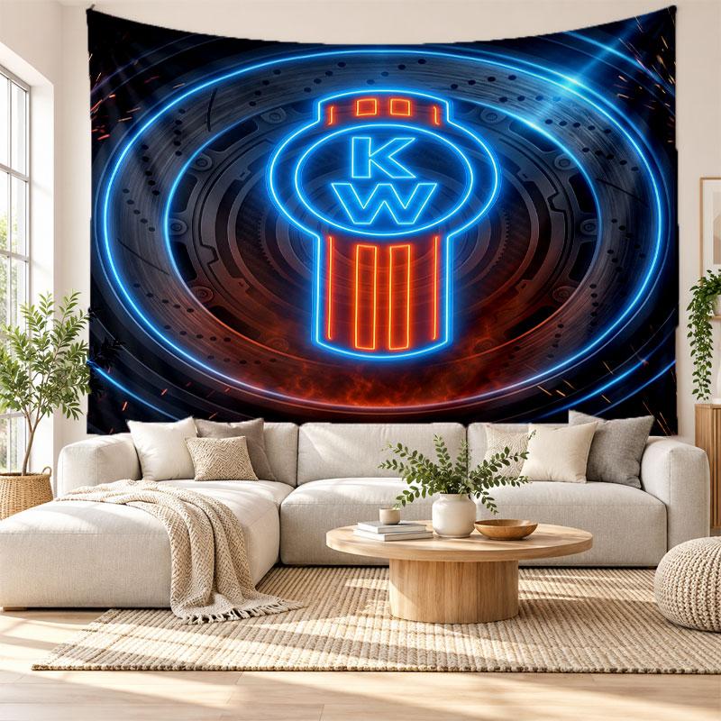 Kenworth Wall Tapestry, Soft Fabric Wall Hanging, Decorative Backdrop For Bedroom Home Wall Art