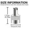 40PC For Schrader Silver Metal Tire Valve Cap Seal Stem Core Remover Tools