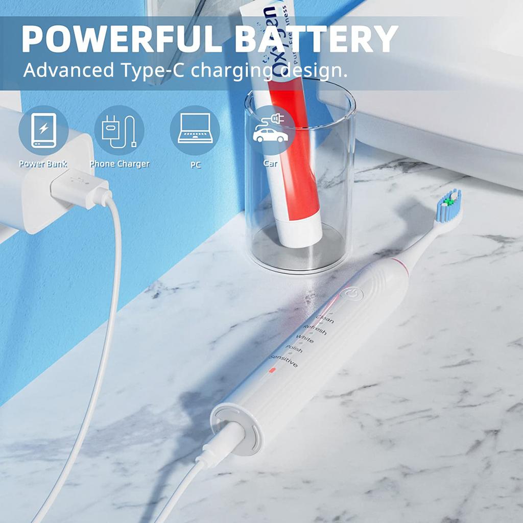 Automatic Adult Soft Travel Waterproof Whitening Smart Electric Teeth Brush Rechargeable Sonic Electric Toothbrush