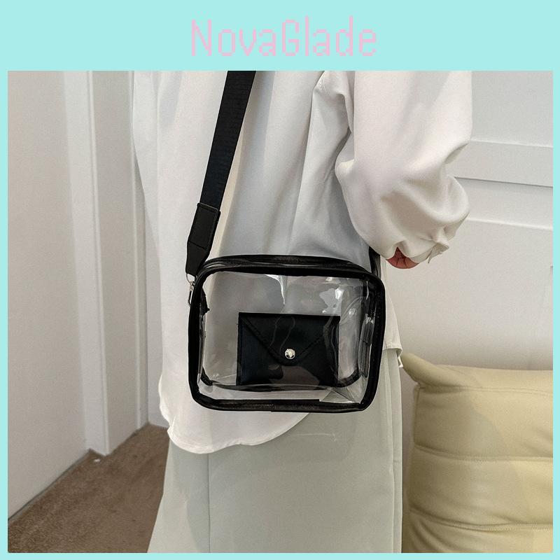 2023 New Autumn Casual Shoulder Bag Street Fashion Pvc Crossbody Bag