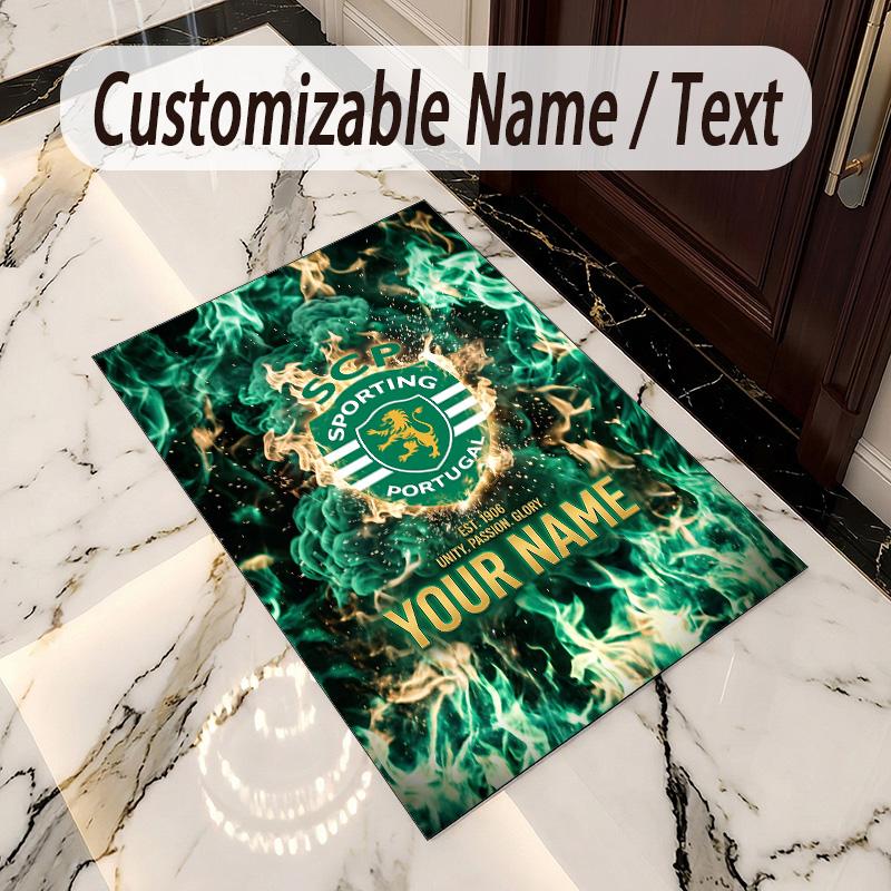 Crystal Velvet Rug Sporting CP Print Custom Name Text Floor Mat Home Decor