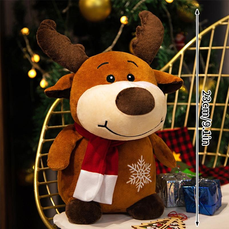 Cute Christmas Decoration 2025 Plush Cushion Ornament Kawaii Sofa Cushion Pillow Xmas Home Decor 2025 New Year Gift Desk Decor