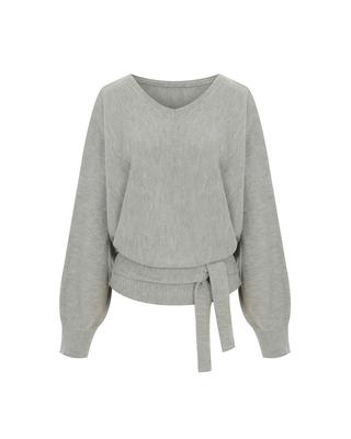 PAIGEFLYNN Drawstring V-Neck Knit_P6Akn005C