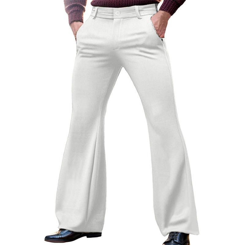 Men's Flared Pants In Multiple Colors - White, Black, Green, Purple, Red, Grey, Khaki, Brown