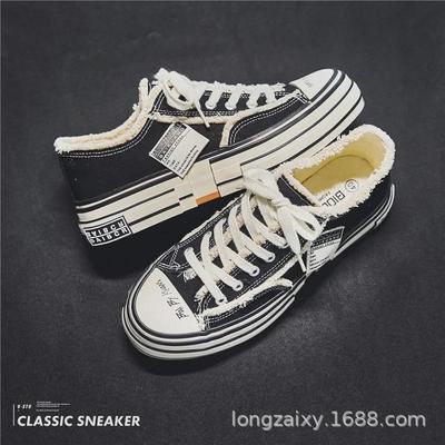 "Sneakers di Tela Stile Wu Jianhao 2022: Scarpe trendy casual con suola spessa per coppie"