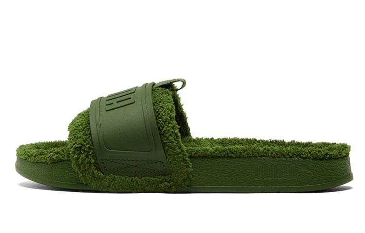 PUMA Leadcat Ylm Slide Winter Slipper Green 384411-03 40.5