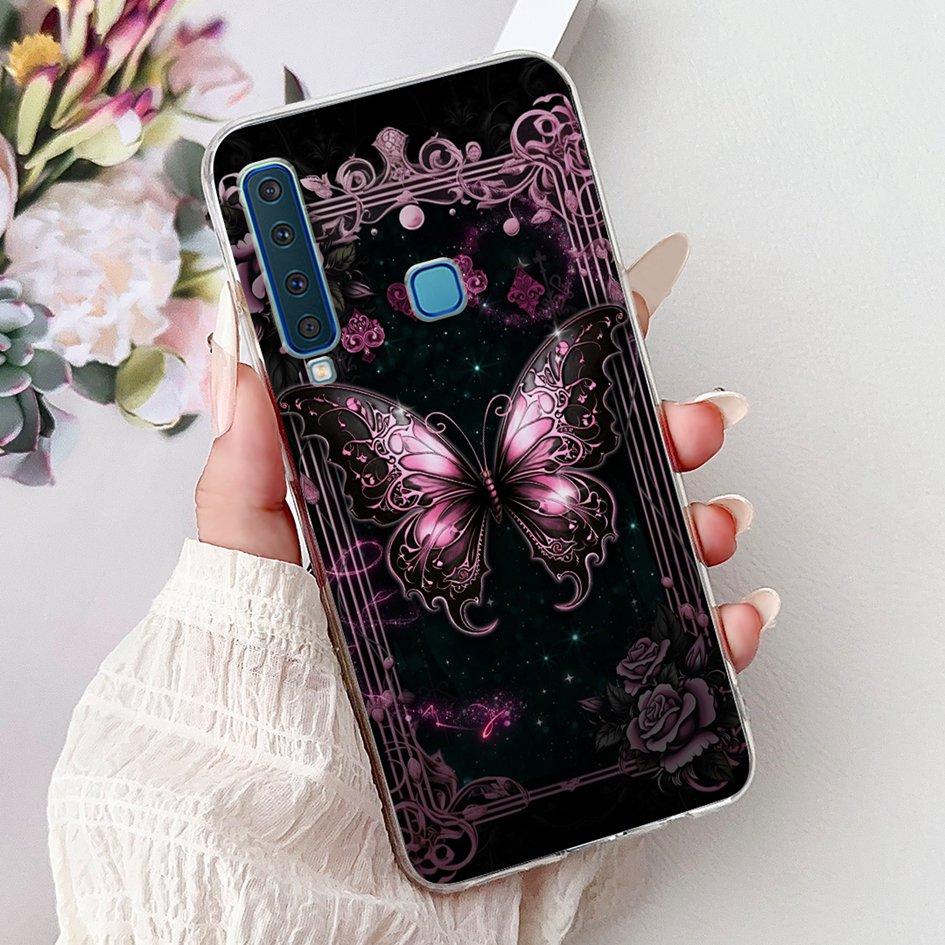 For Samsung Galaxy A7 A9 2018 Case New Fashion Flower Marble Soft Silicone Clear Phone Cover For Samsung A9 2018 SM-A920F Bumper