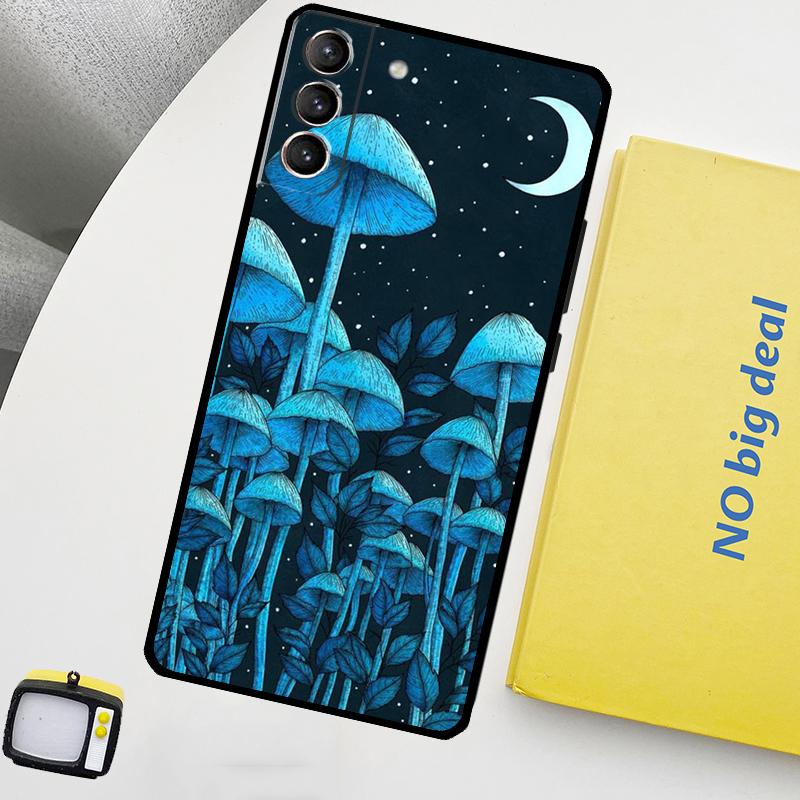 Weird Trippy Mushroom Phone Case For Samsung Galaxy S24 Ultra S20 S21 S22 S23 Plus S9 S10 S24 FE S25 Ultra Cover