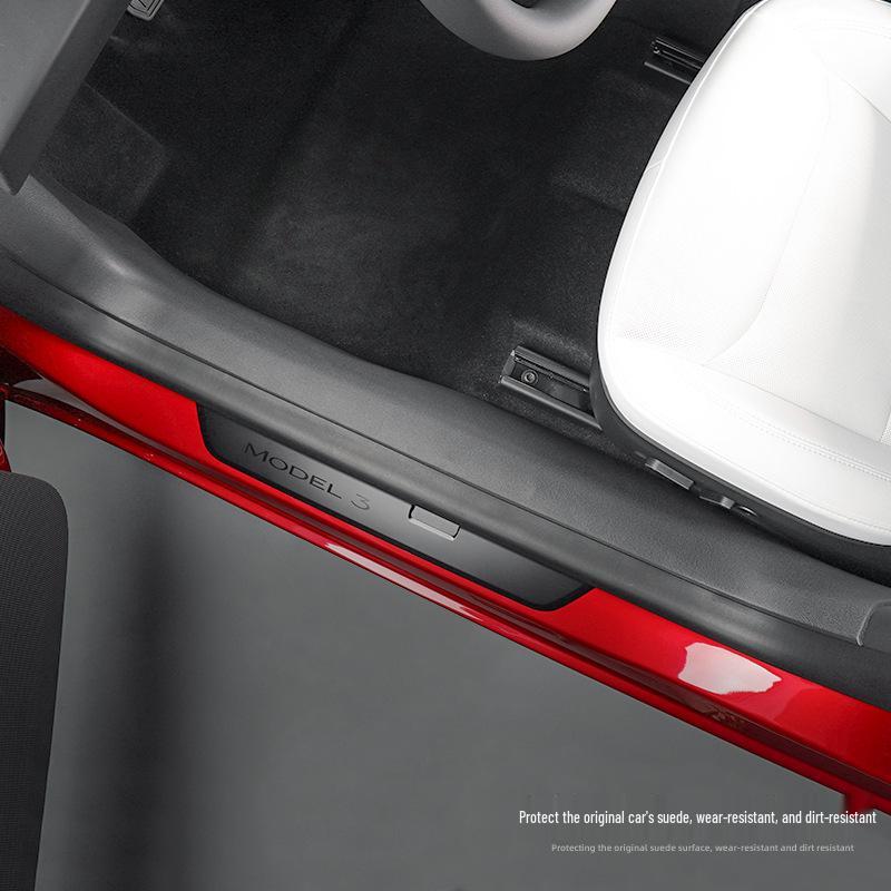 Накладки на пороги и боковые юбки для Tesla Model 3/Y/X/S (передние и задние).