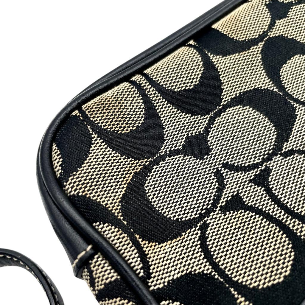Used COACH Shoulder Bag / Crossbody BagShoulder Bag Black/gray Canvas/leather Women