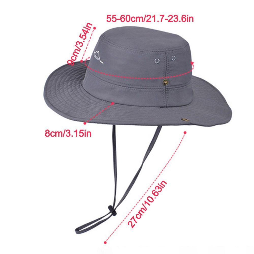 Waterproof Quick-drying Fishing Cap Wide Brim Bucket Hat Fashion Fisherman Hat  Hiking Climb