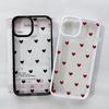 Simple Love Heart Bow Polka Dot Phone Case For iPhone 17 Pro 16 15 14 13 12 11 XR XS Max 7 8Plus Cute Clear Hard Cover Shell