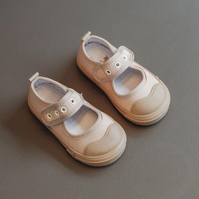 

Children Shallow Mouth Canvas Shoes Newest Boys Breathable Soft Sole Shoes Girls Solid Color Single Shoes Casual Hotest School Shoes 23