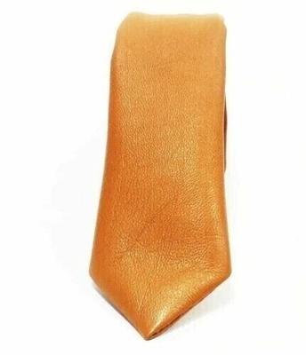 Tan Formal Style Men Handmade Leather Tie 100% Genuine Lambskin Stylish Tie