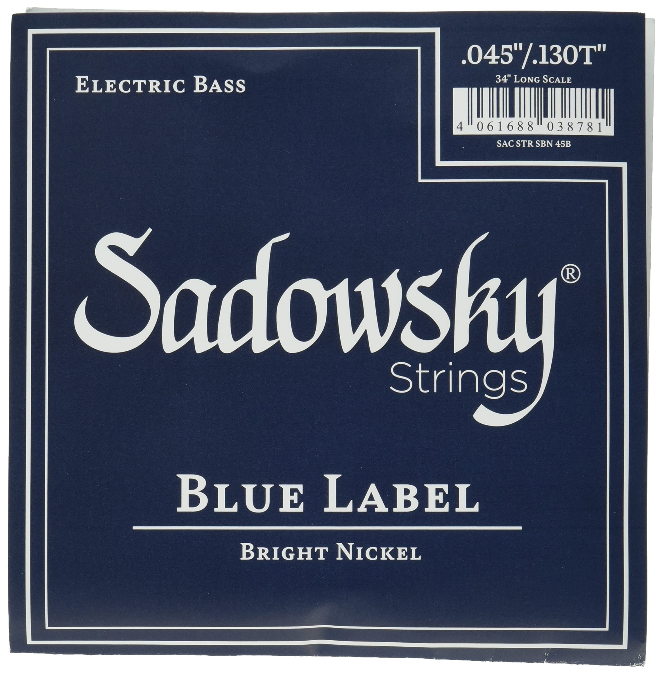 

Sadowsky Blue Label Bass SBN45B Blue Strings, Nickel, 5-String, 045-130