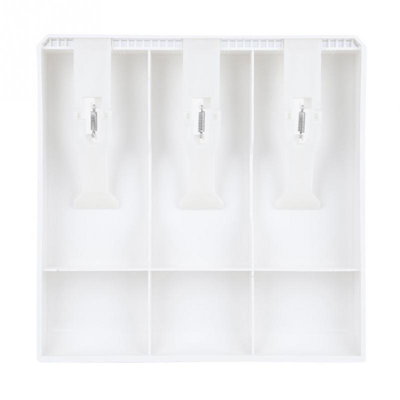 

3-секционная коробка для хранения денег, вставка для кассового аппарата, сменный лоток, ящик кассира для хранения, классифицирующий органайзер белый