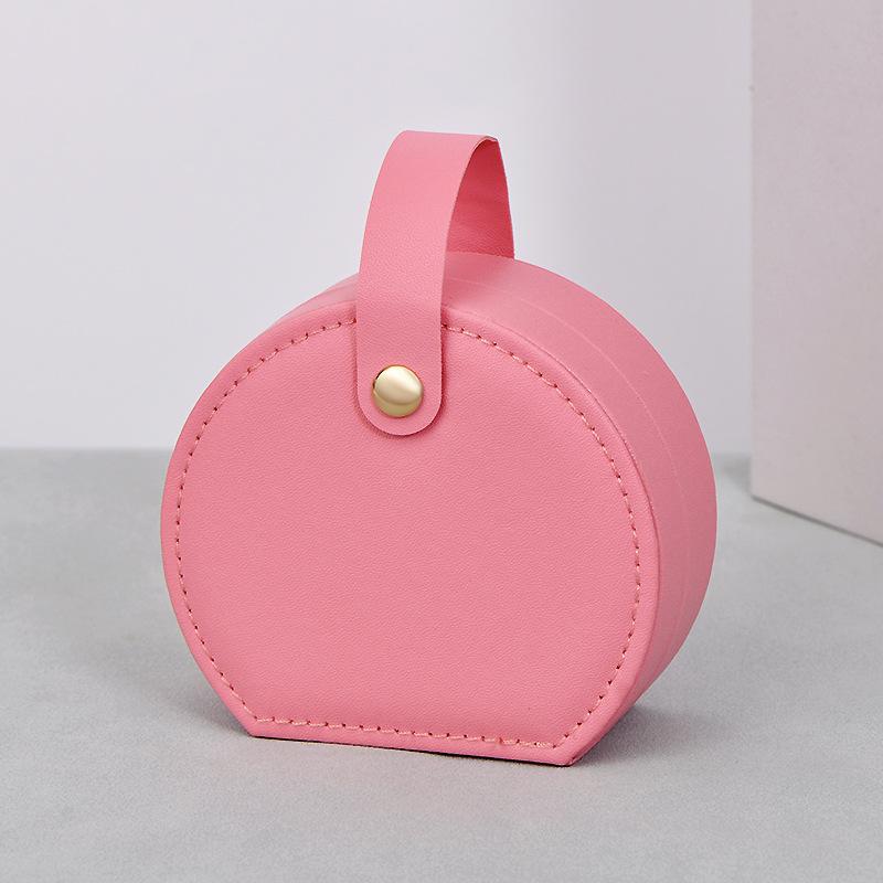 

Міні-органайзер для ювелірних виробів Дисплей Дорожня шкатулка для ювелірних виробів Коробки Сережки Намисто Кільце Портативна сумочка Шкатулка для коштовностей Шкіряне зберігання червоний