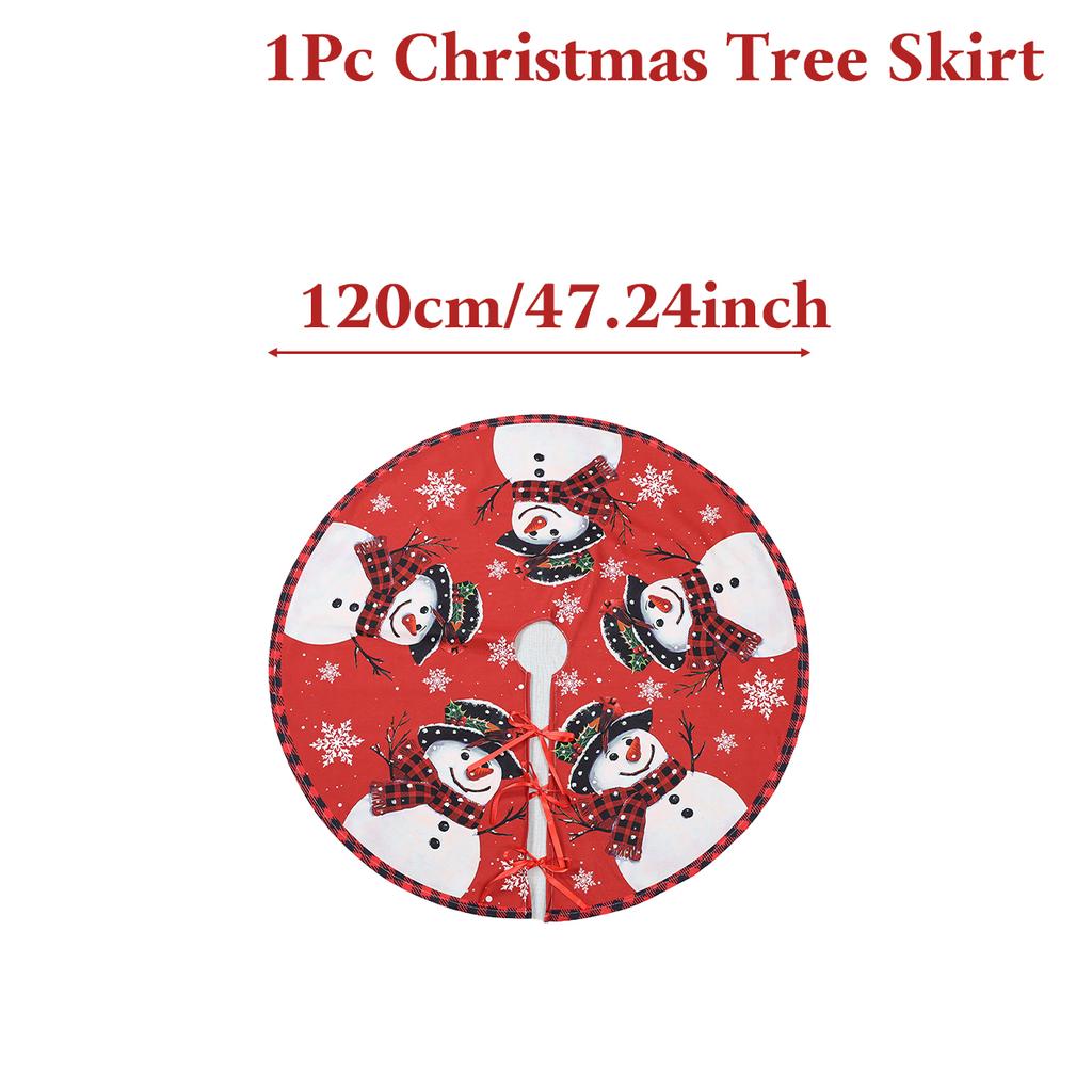 Christmas Tree Skirt Merry Christmas Decoration for Home 2026 Santa Claus Xmas Tree Foot Cover Decor Navidad Natal New Year 2026
