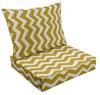 Vargottam Bedrucktes Outdoor Tiefsitz Patio Kissen Set 2-teiliges Sitzset Allwetter Ersatz