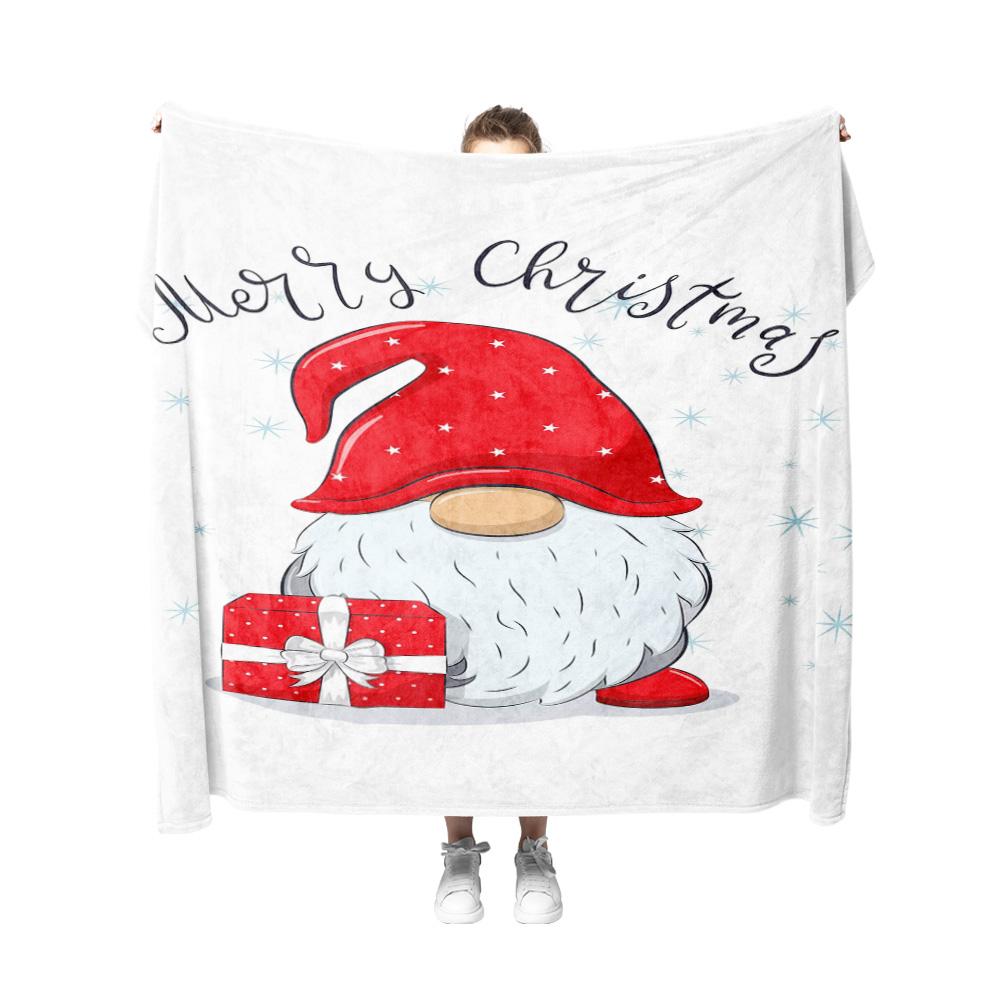 Tuniu Cute Christmas Gnome Throw Blanket Soft Plush Warm Cozy Gift for Kids & Adults Home Decor