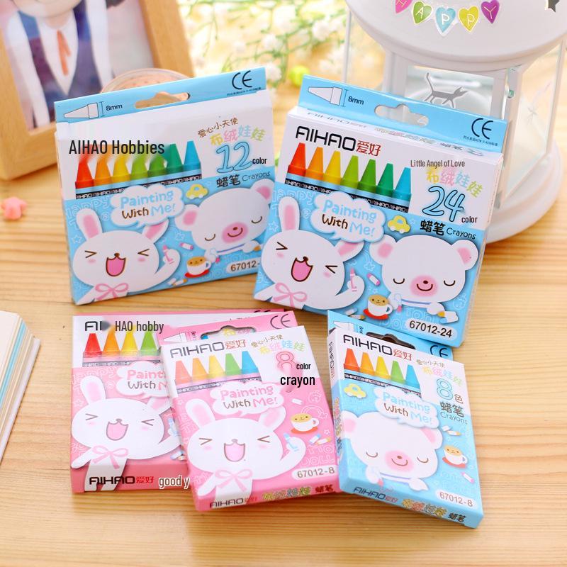 CS013 Hobby Stationery Oil Pastels - 8, 12, or 24 Colors for Primary School Students x-116T 8 Colors Crayons