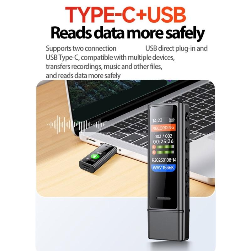 USB Pocket Voice Activated Recorder MP3 Music Player Professional Noise Cancellation Digital Sound Record Device