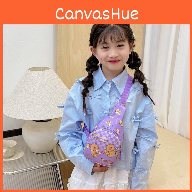 Pattern Capybara Animal Single Shoulder Crossbody Chest Bag Fashion Gift Kids