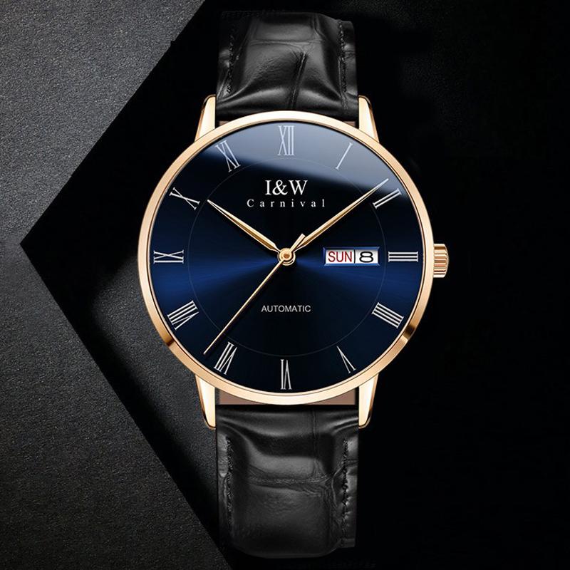 IW Men Watch Fashion High Quality Automatic Leather Watches Waterproof Date Top Brand Luxury MIYOTA Mechanical Man Wristwatch