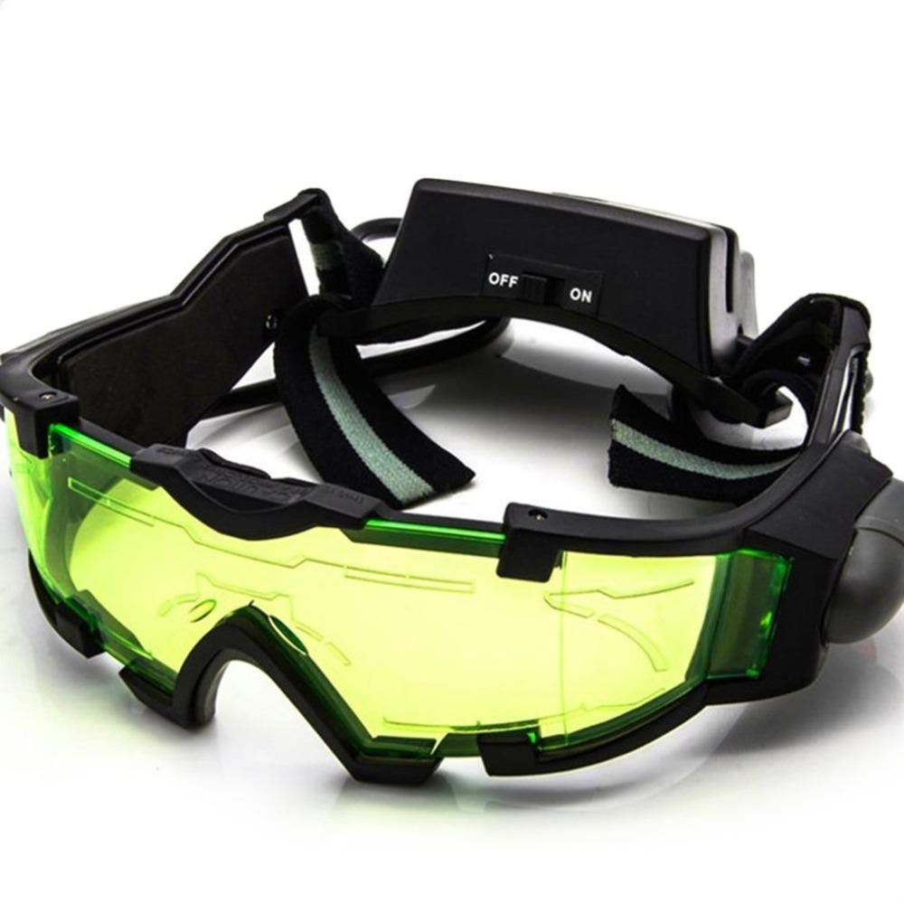 LED Night Vision Goggles Motorcycle Motorbike Racing Adjustable Glasses Eyewear With Flip-out Light Windproof Dropshipping Hot
