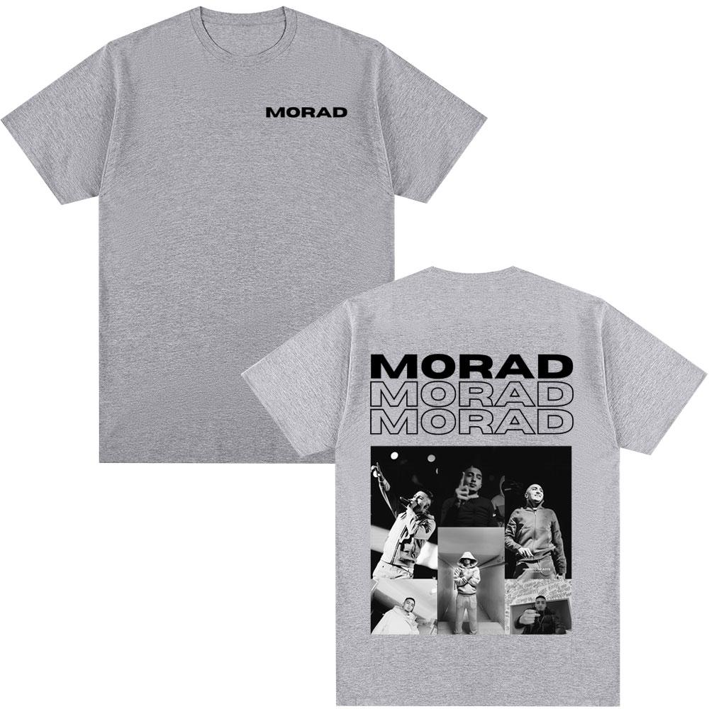 Rapper Morad MDLR Album Merch Tričko Pánské Dámské Oblečení Ležérní Bavlněné Tričko Módní Hip Hop Trička s Krátkým Rukávem Streetwear