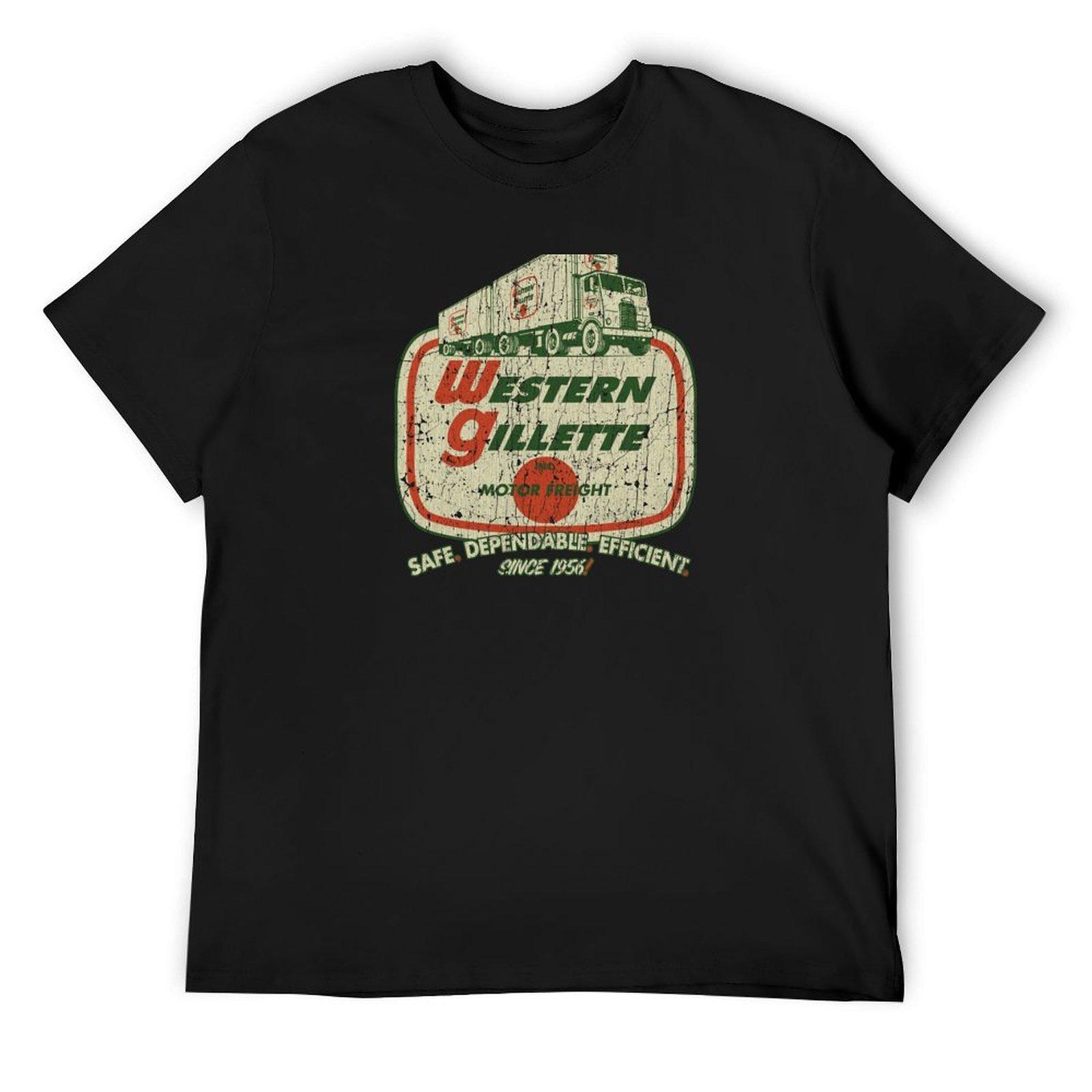 

Western Gillette Motor Freight 1956 T-Shirt anime tshirt blue archive oversized fruit of the loom mens t shirts 4XL