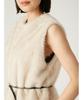 FRAY Fur Gilet Belt Set FWFJ254104 IVR I.D. Women's