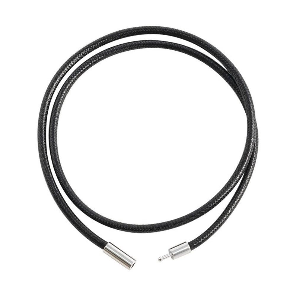 with Clasp Leather Rope Necklace Black Cord Chain Line String Vintage Braided Cord Necklace  Gift чёрный