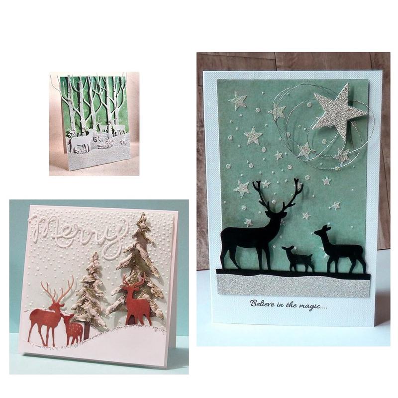 Christmas Deer Stencil Metal Cutting Dies Cut Practice Hands-on DIY Scrapbooking Album Craft