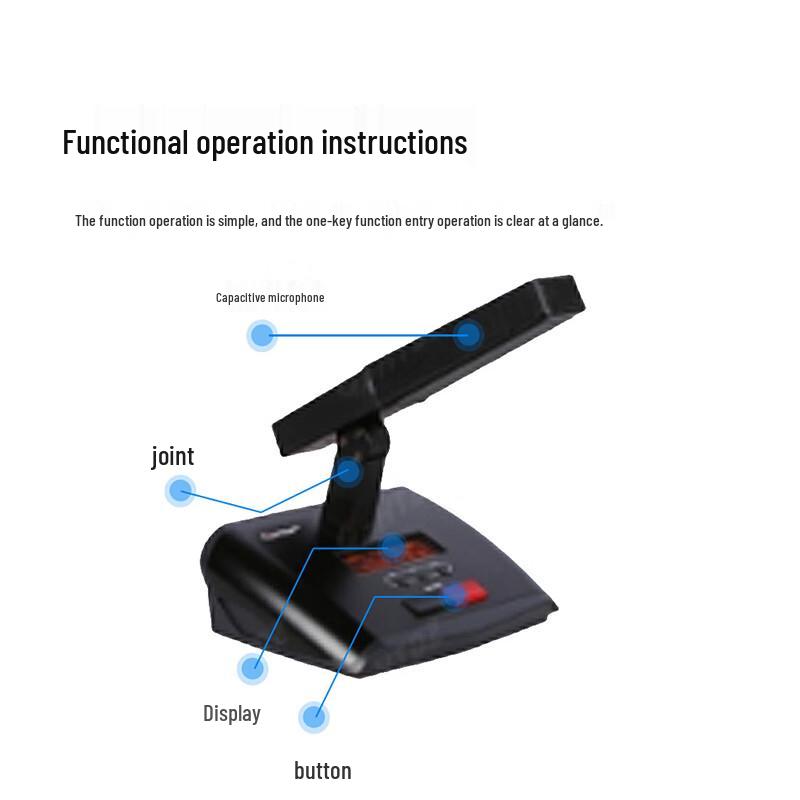 Runpu RP-WX9800A Wireless Conference Microphone Chairman Unit (CN version)