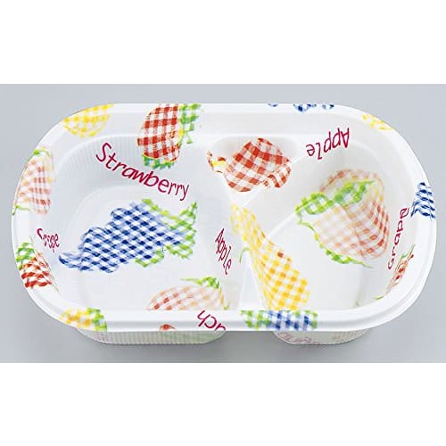 CP Kasei Disposable Lunch Boxes BF-172, Fruit Pattern, 50 Count, 133944