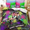 Popular Splatoon 2 Game Printed Bedding Set 3d Cartoon Duvet Cover Set Pillow Case Twin Full Queen King Size Bed Linen Bed Sets
