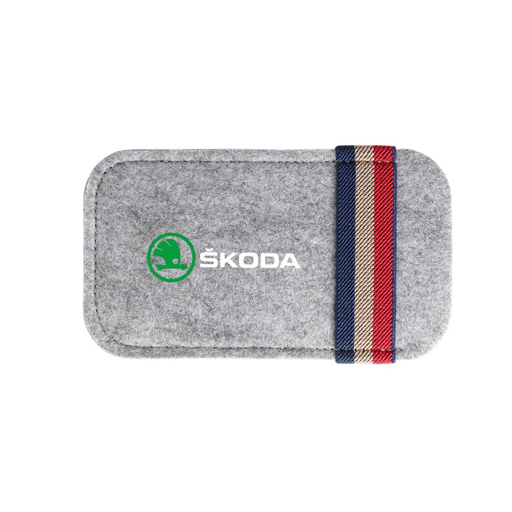 BAVK9 Car Interior Sun Visor Storage Box Eyeglasses Holder Sunglasses Clip For Skoda S Octavia Rapid Fabia Superb KAMIQ Roomster VRS