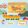 Wooden Educational Toys for Young Children: Early Learning, Parent-Child Interaction, Fruit, Color & Shape Recognition, Bead Threading