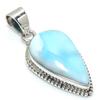 Natural Republic Larimar Gemstone 925 Solid Sterling Silver Pendant 1.75" g7U39