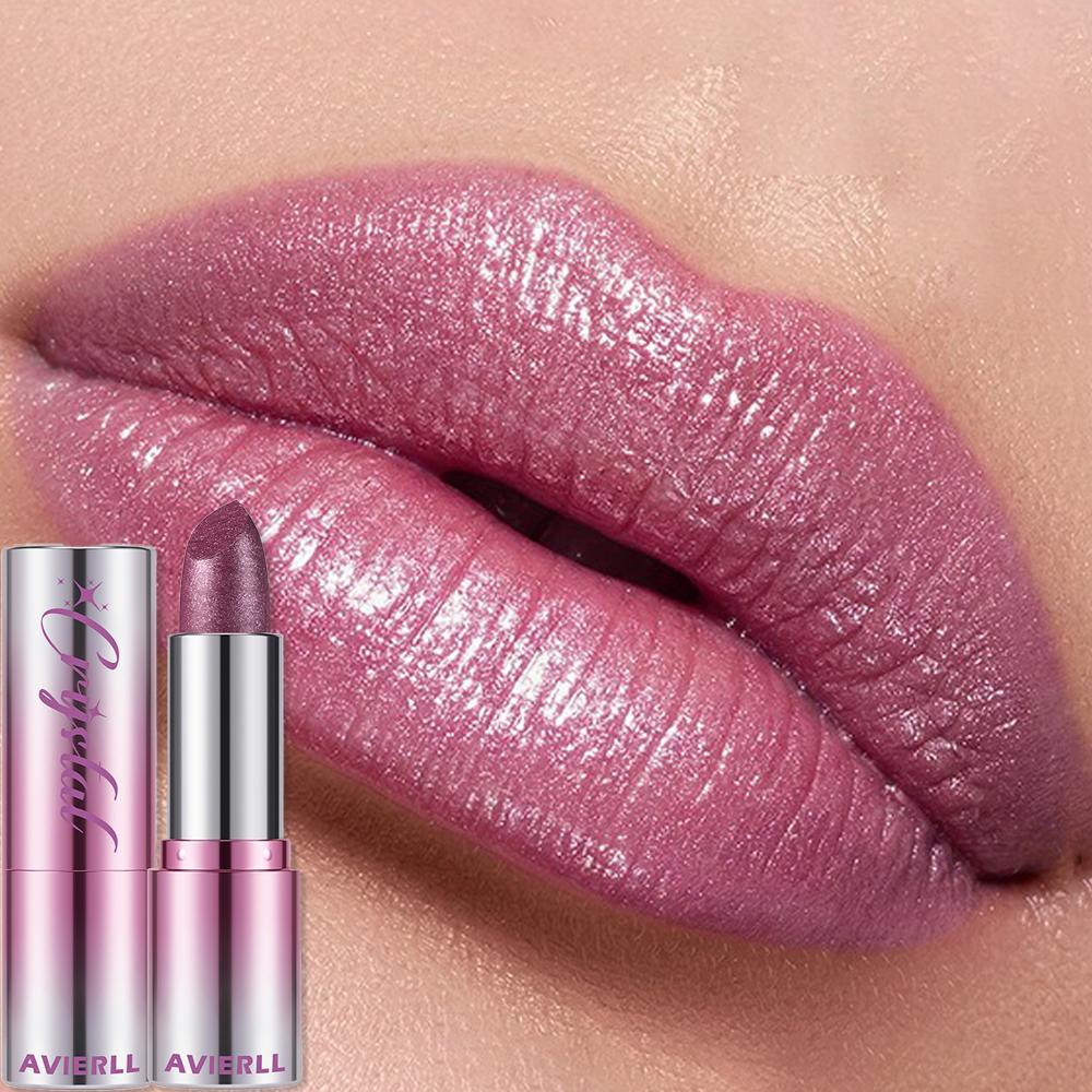 14 Kleuren Metallic Glans Lippenstift Polariserend Pigment Diamant Glans Goud Parelmoer Lipgloss Langhoudende Lip Schoonheid Make-up