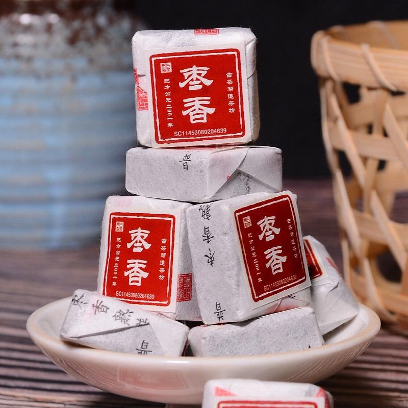 500 g Yunnan Jindian Jujube Small Square Murstein Lagret Pu-erh Ripe Tea Small Tuo Tea