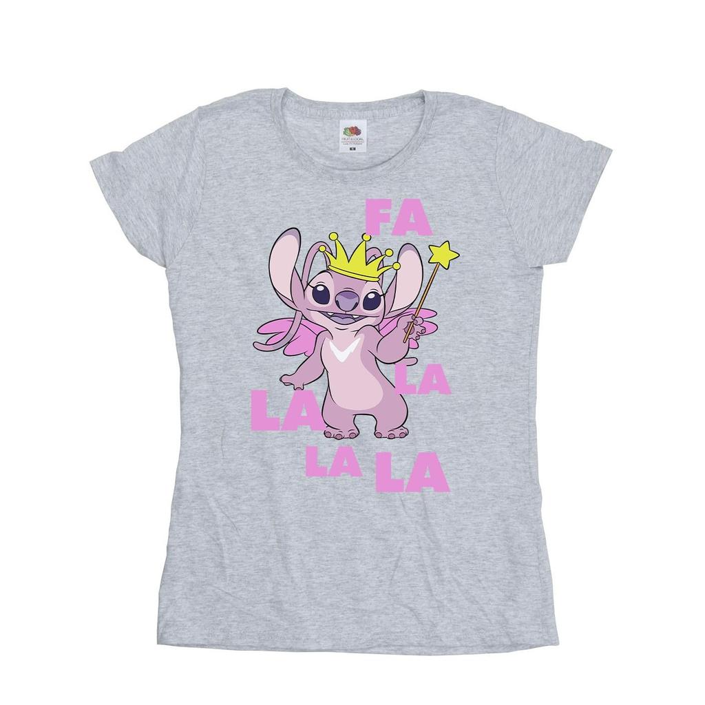 Disney Womens/Ladies Lilo & Stitch Angel Fa La La Cotton T-Shirt